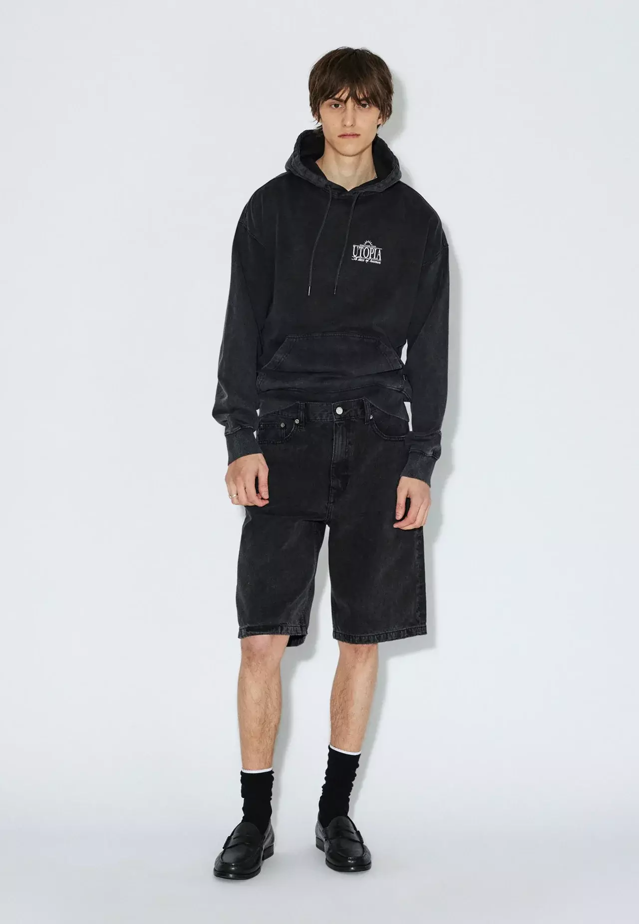 Dr.Denim Omar Shorts Worn Black Herren Denim schwarz
